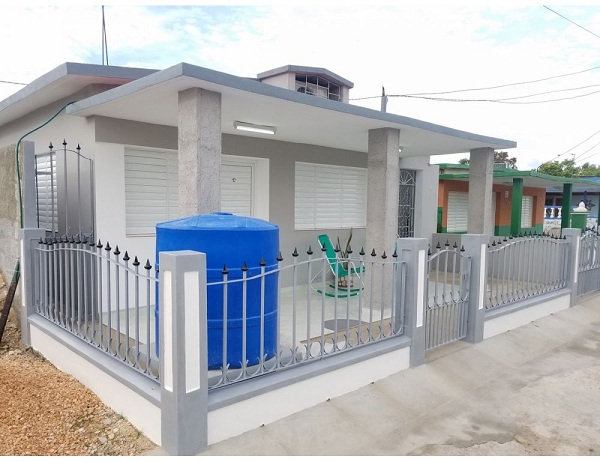 'House front' Casas particulares are an alternative to hotels in Cuba.